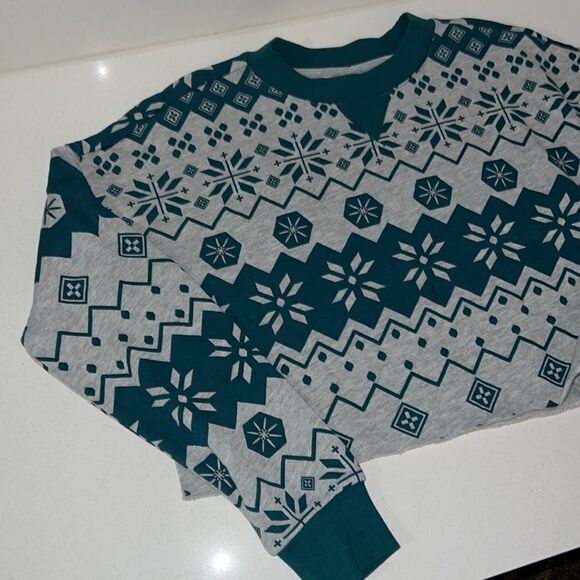 Colise Womens Sweater Cropped Fleece Print Size Small NWT - Picture 3 of 6